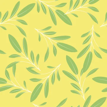Green leaves vector seamless pattern Stock Illustration