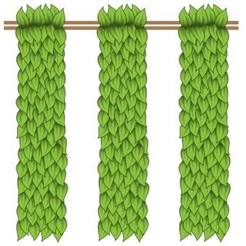 Green leaves vertical Stock Illustration