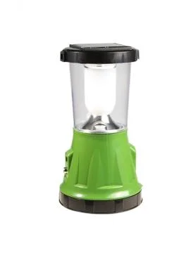 Green LED flashlight with a handle on the isolated background Stock Photos