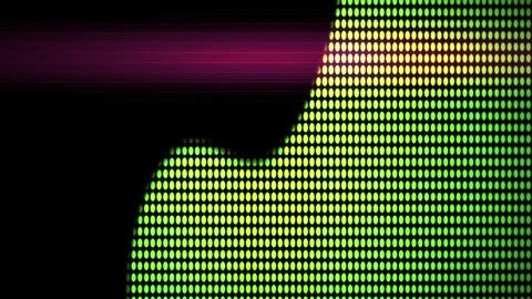 Green LED screen with black background. Stock Footage 340032694