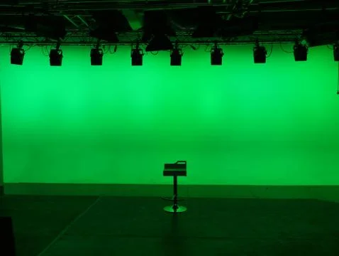 Green led screen Stock Photos