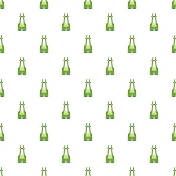 Green lederhosen pattern creating repetitive traditional background Stock Illustration