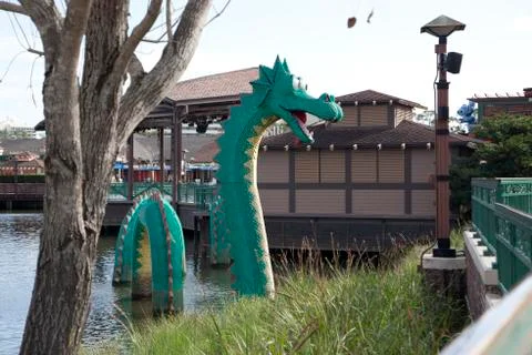Green lego dragon Stock Photos