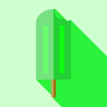 Green lemon ice cream vector flat design Stock Illustration