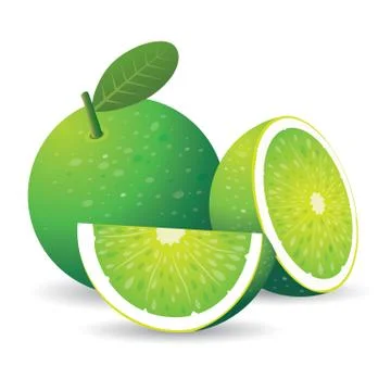 Green lemon Stock Illustration