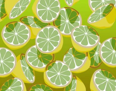 Green lemons Stock Illustration