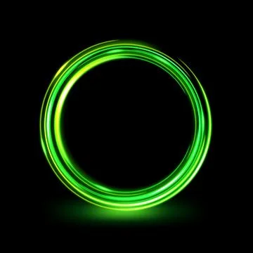 Green Lens Flare Light Effect. Isolated, Vector Illustration Stock Illustration