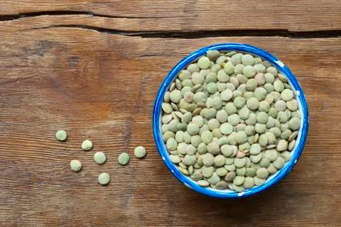 Green lentil beans Stock Photos