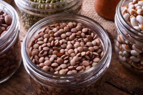 Green Lentils Foto stock