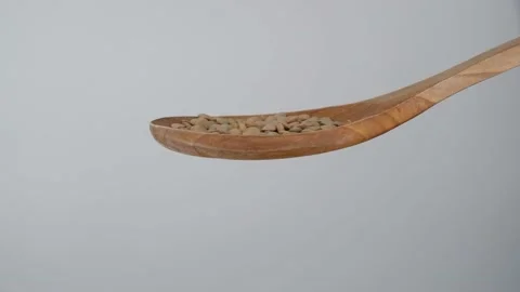 Green lentils slow motion Video stock 236450405