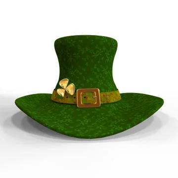 Green Leprechaun Hat Stock Illustration