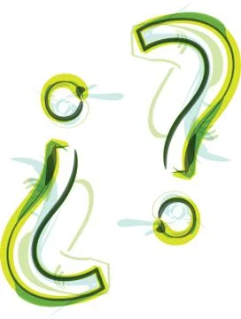 Green letter Stock Illustration