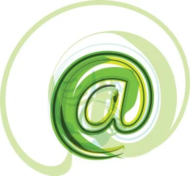 Green letter Stock-Illustration