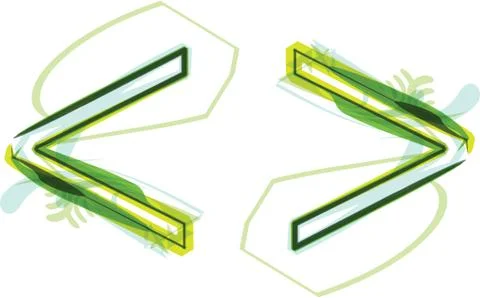 Green letter Stock Illustration