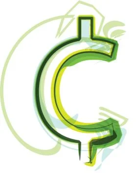 Green letter Stock Illustration