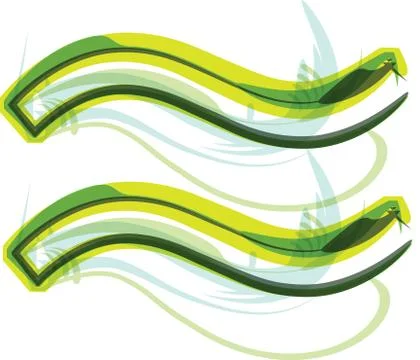 Green letter Illustrazione stock