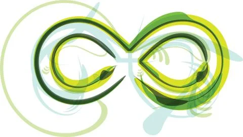 Green letter Stock Illustration