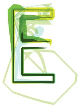 Green letter Stock Illustration
