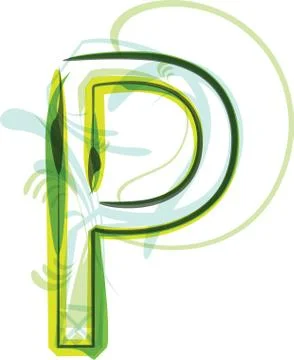 Green letter Stock Illustration