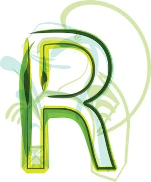 Green letter Stock Illustration