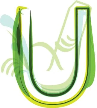 Green letter Stock Illustration