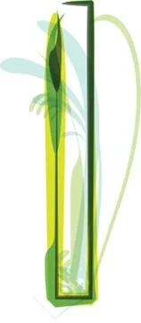 Green letter Stock Illustration