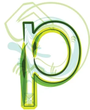 Green letter Stock Illustration