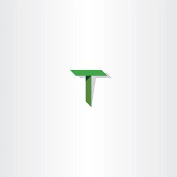 Green letter t logo vector logotype Illustrazione stock