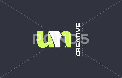 Green letter un u n combination logo icon company design joint joined ...