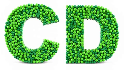 Green letters in motion on a white background. Alpha channel is included. 스톡 동영상 74869468