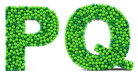 Green letters in motion on a white background. Alpha channel is included. Vidéo 74870544