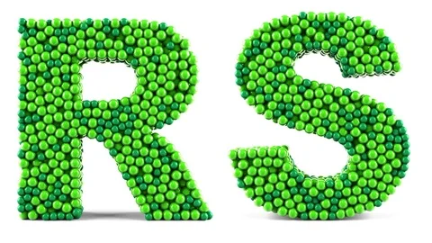 Green letters in motion on a white background. Alpha channel is included. 動画素材 74870622