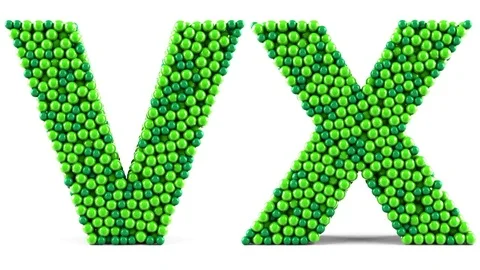 Green letters in motion on a white background. Alpha channel is included. 動画素材 74870801