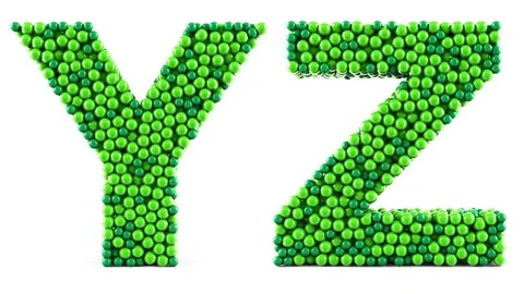 Green letters in motion on a white background. Alpha channel is included. 스톡 동영상 74873705