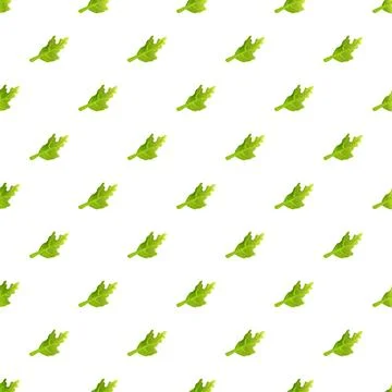 Green lettuce leaf forming seamless food pattern Stock Illustration