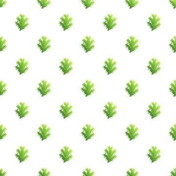 Green lettuce leaf seamless pattern background Stock Illustration
