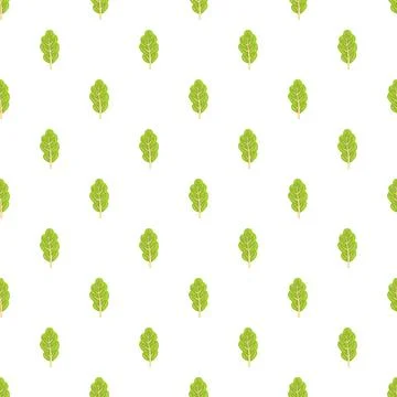 Green lettuce leaves seamless vector pattern background 스톡 일러스트