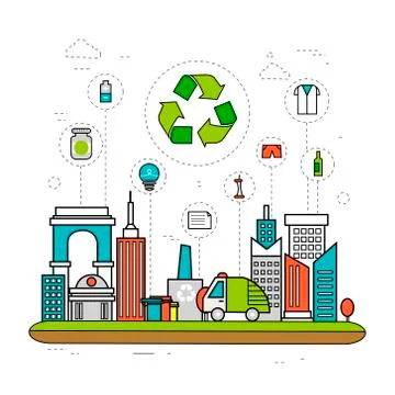 Green life concept Stock Illustration