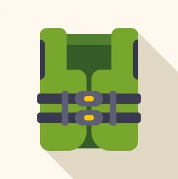 Green life jacket representing water safety equipment Stock Illustration