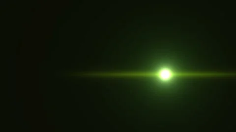 Green light beam with glowing center in dark background Stock Footage 338230050