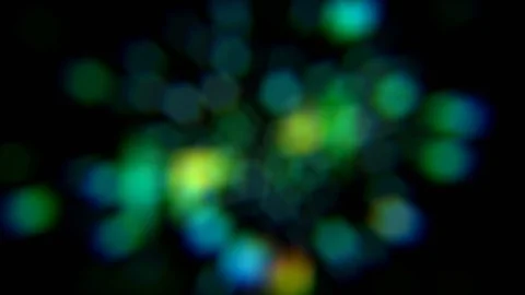 Into Green Light Bokeh Stock Footage 94853256
