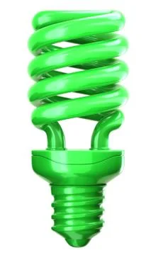 Green light bulb: efficiency and eco friendly technology Stock Illustration
