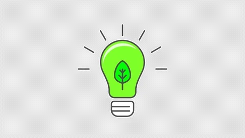 Green light bulb 스톡 동영상 335488660