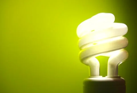 Green Light Bulb Stock Photos