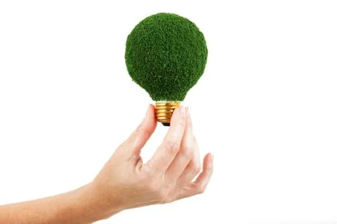 Green light bulb 写真素材