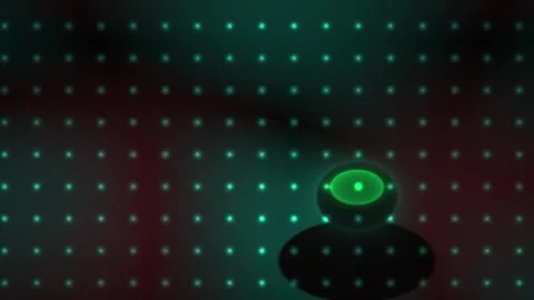 Green light on a dark background with many small lights. Stock Footage 336244546