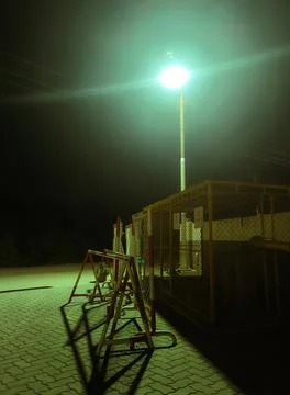 Green light in the dark Foto stock