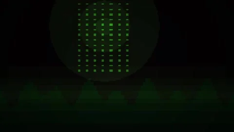 Green light dots on dark background. Stock Footage 334341332