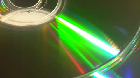 A green light effect on a compact disc Stock Footage 60057899