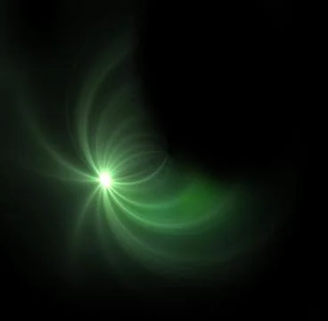 Green light expose half ring flare Stock Illustration